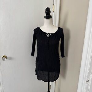 Profile by Gottex Black Cotton Swimsuit Cover M